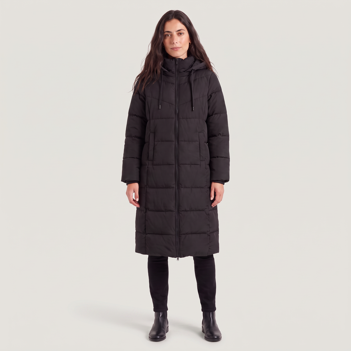 Long Hooded Puffer Coat - Winter and Autumn Jacket