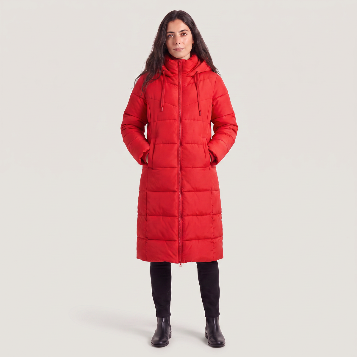 Long Hooded Puffer Coat - Winter and Autumn Jacket