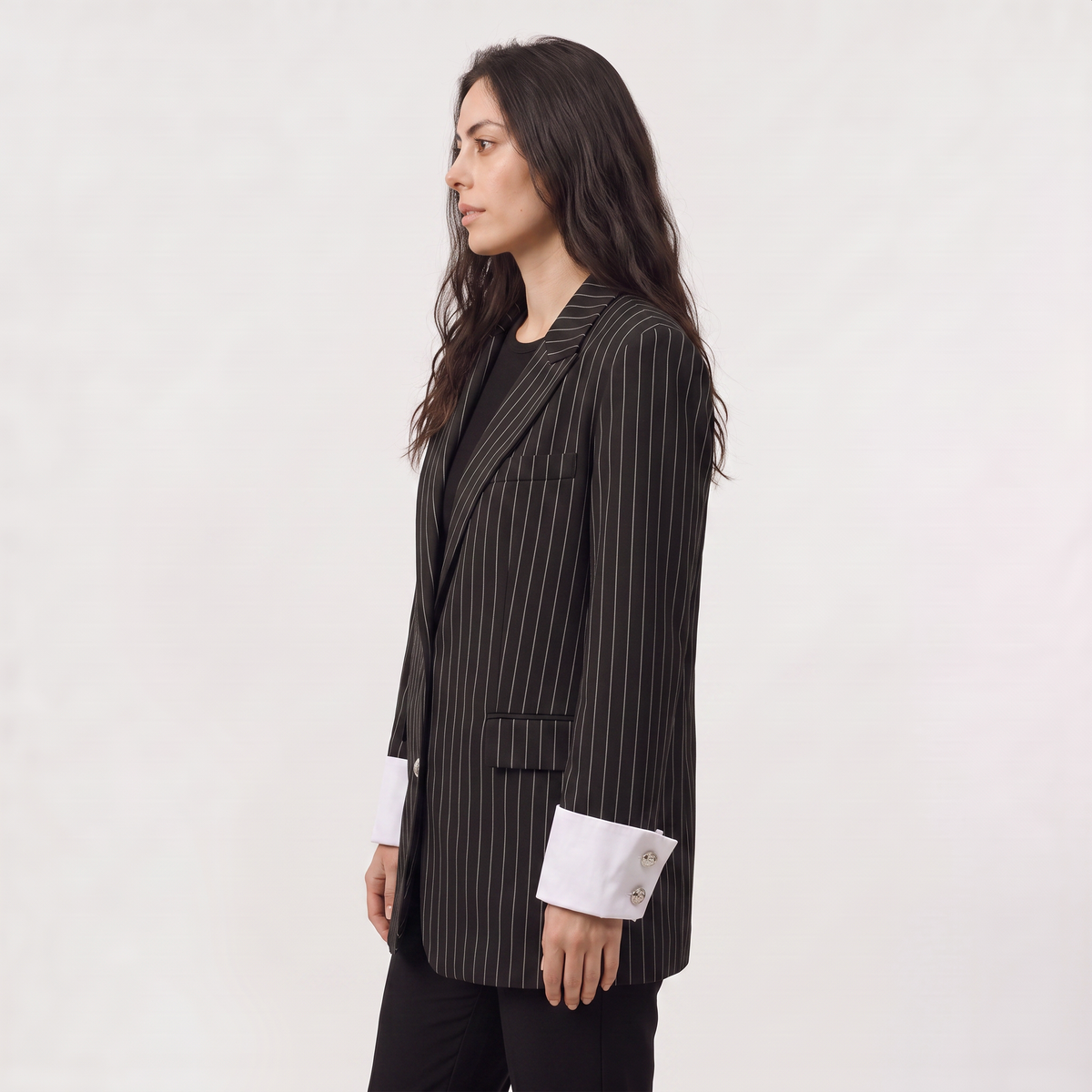 Oversized Striped Blazer