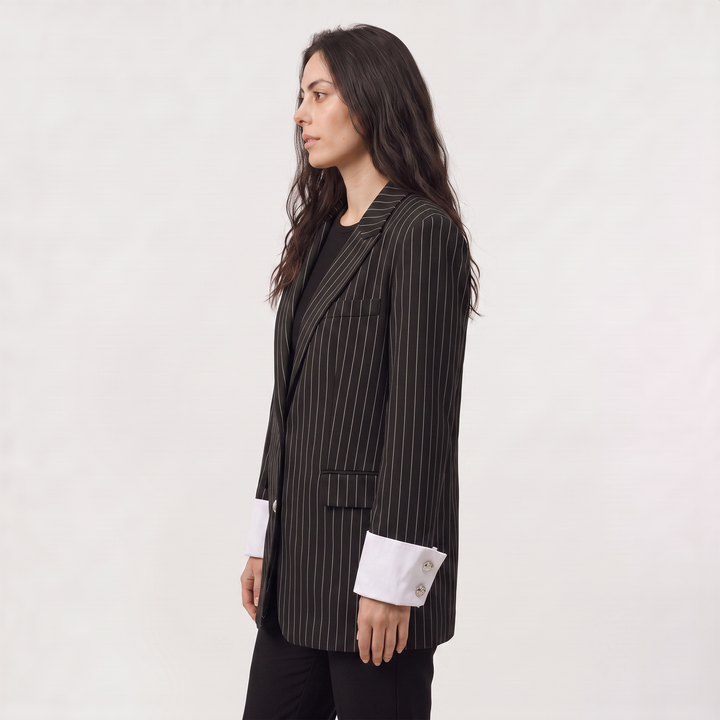 Oversized Striped Blazer