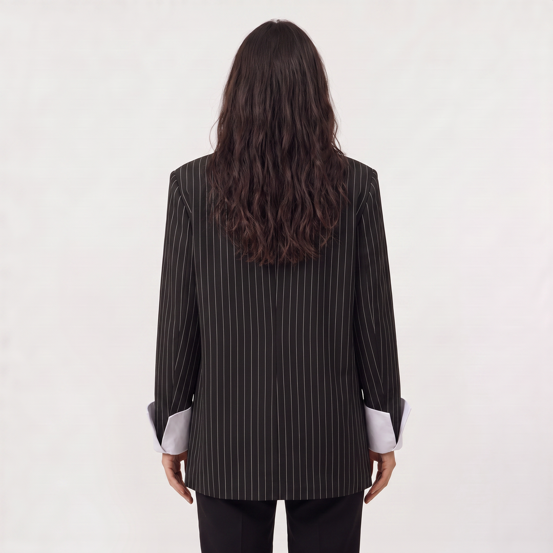 Oversized Striped Blazer