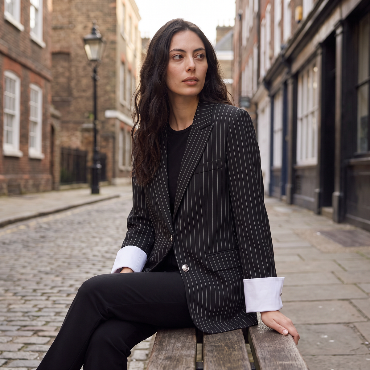 Oversized Striped Blazer