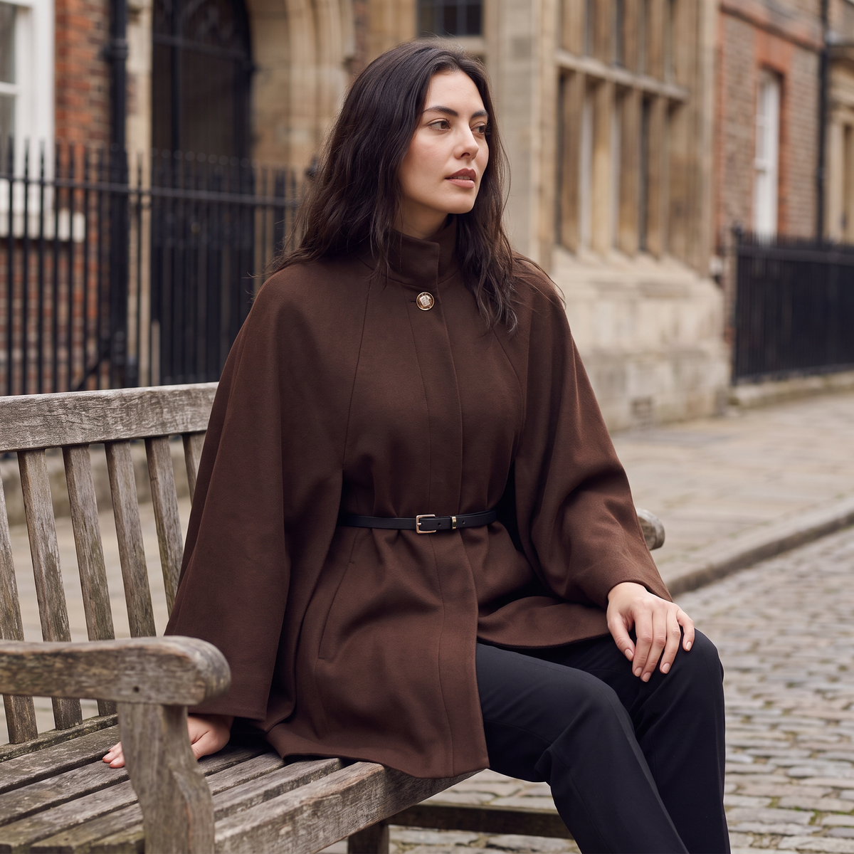 Long Knit Poncho – Cape Coat