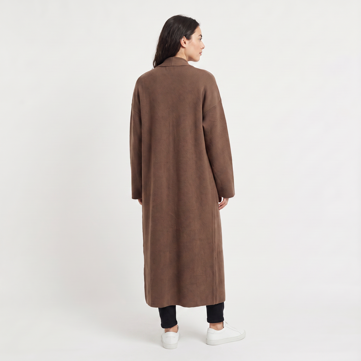 Long Open-Front Cardigan