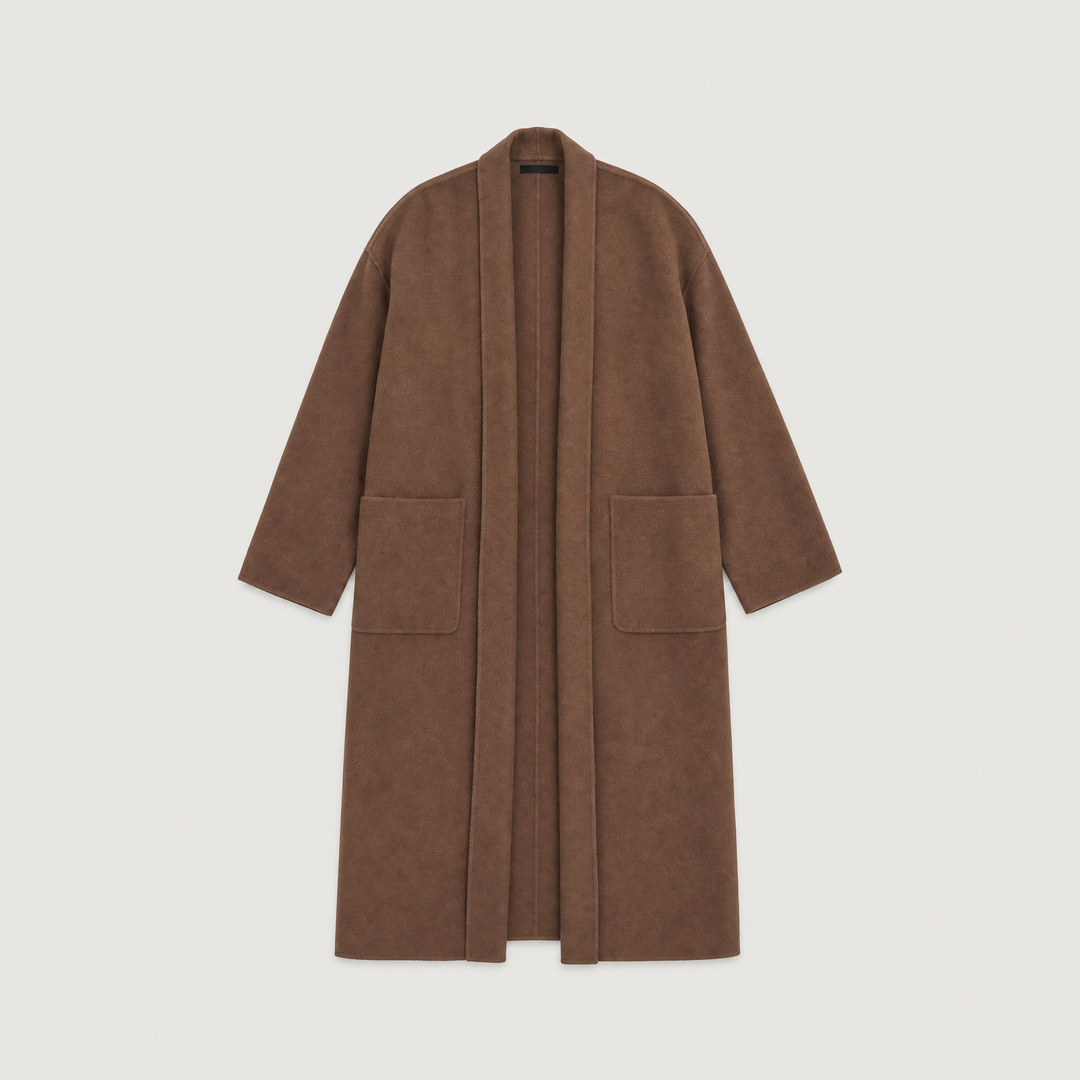 Long Open-Front Cardigan