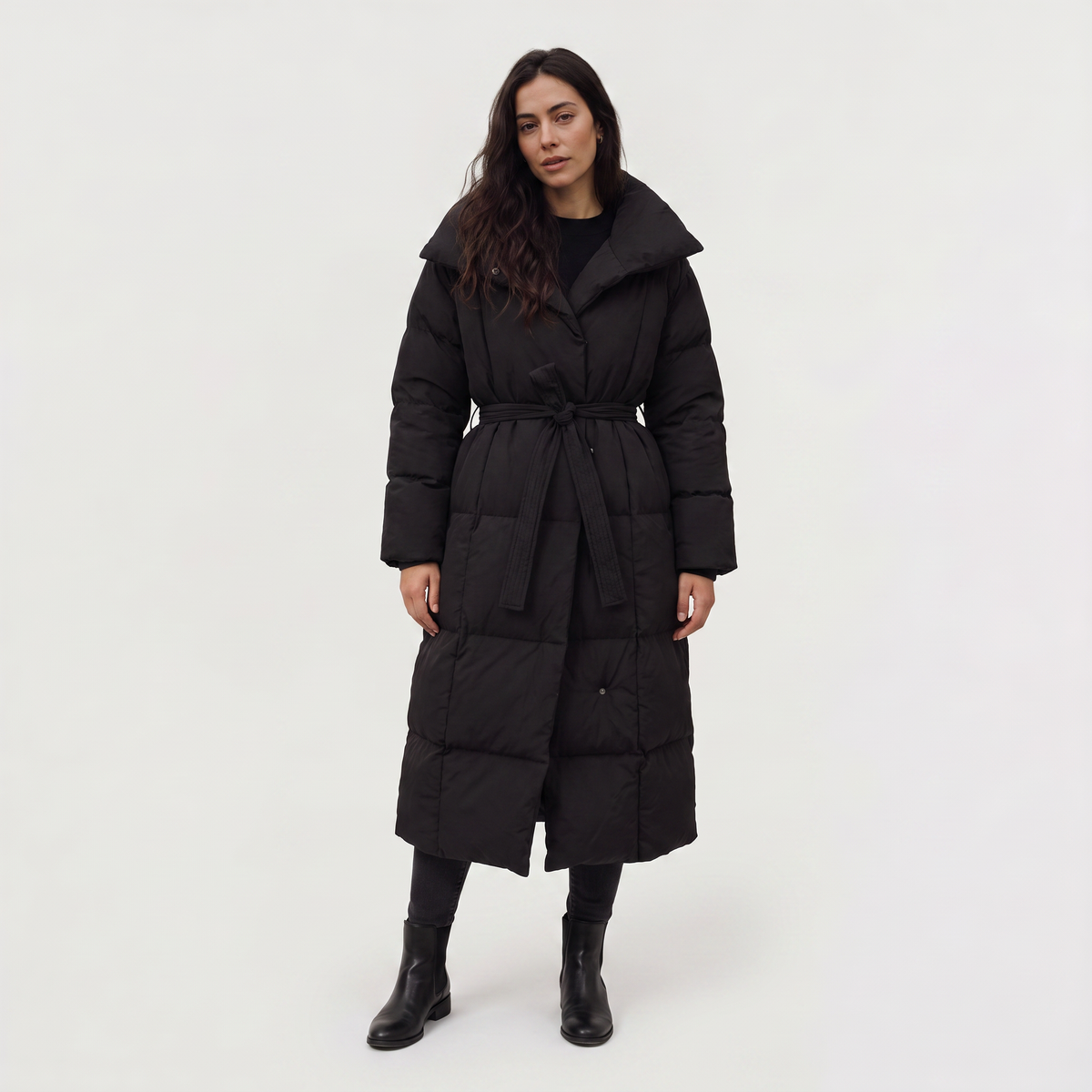 Long Line Hooded Puffer Coat