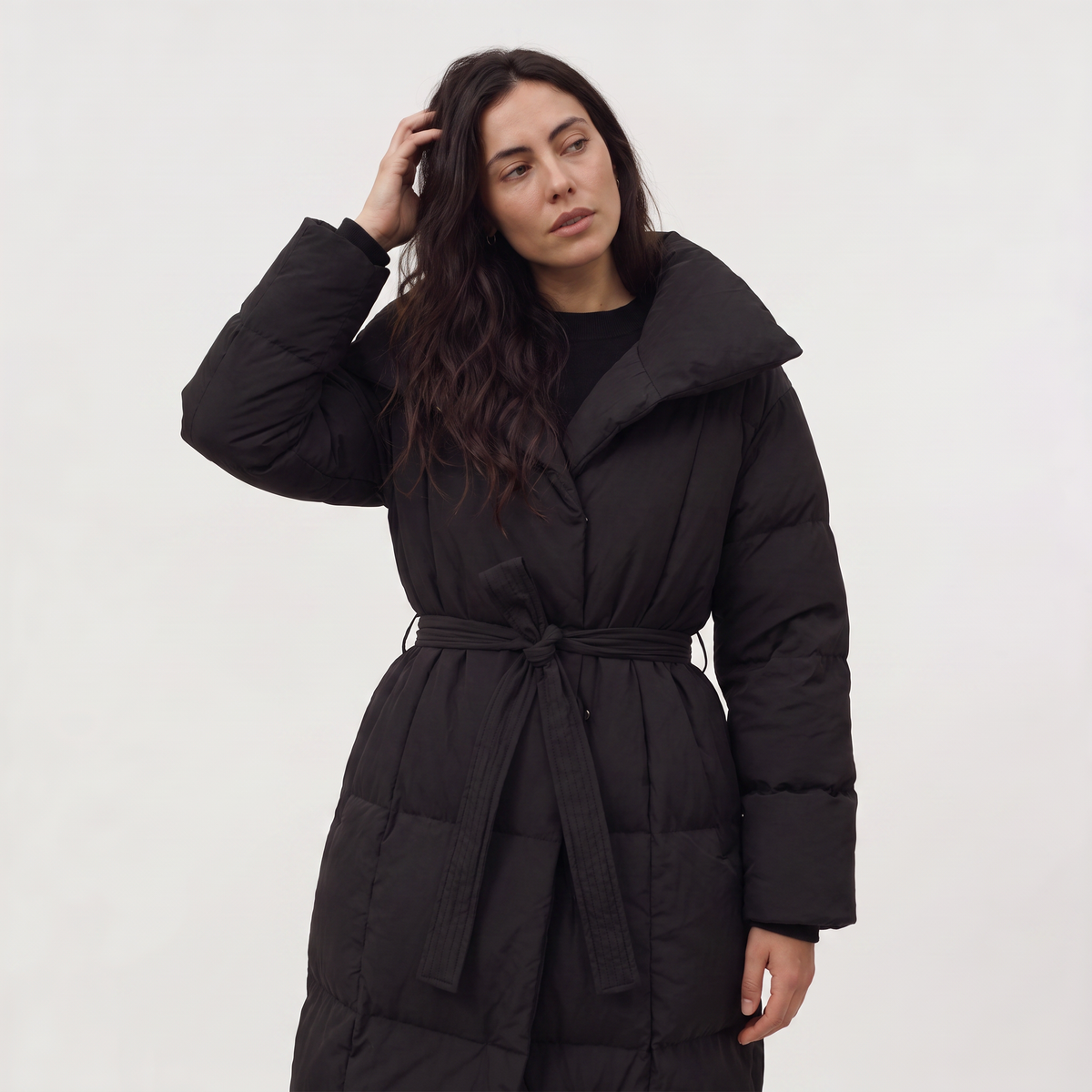 Long Line Hooded Puffer Coat