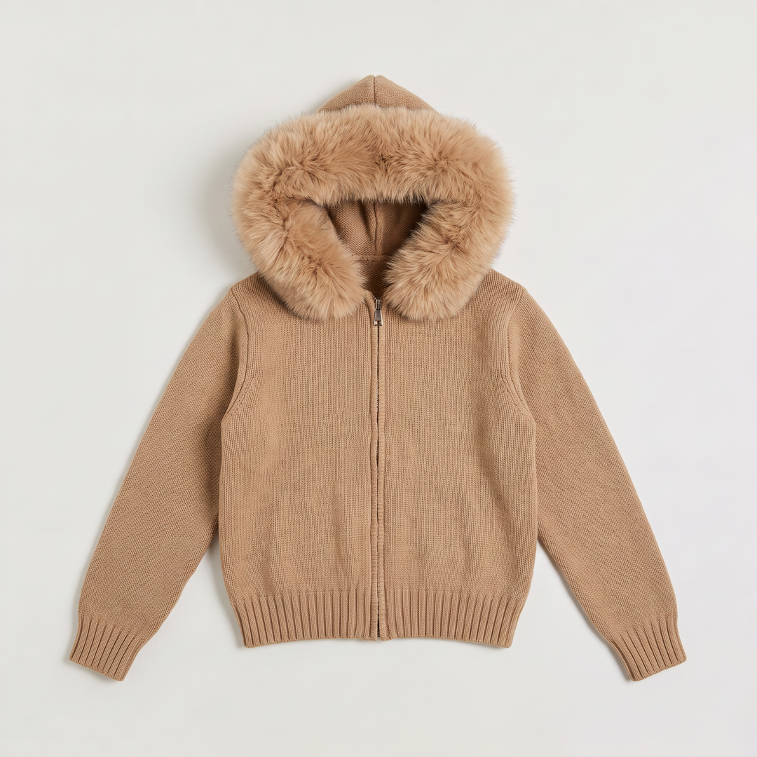Fur Collar Cardigan Jacket