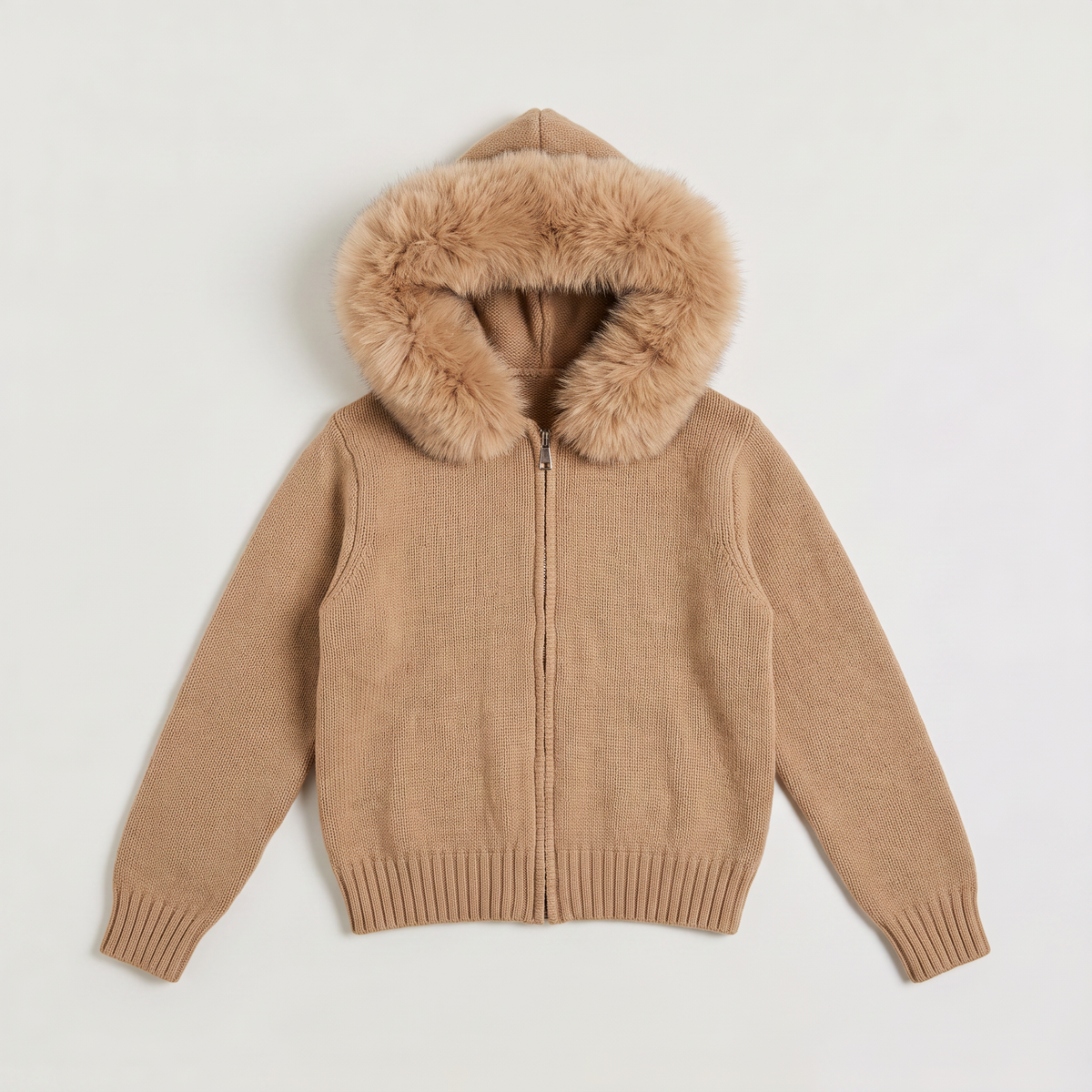 Fur Collar Cardigan Jacket