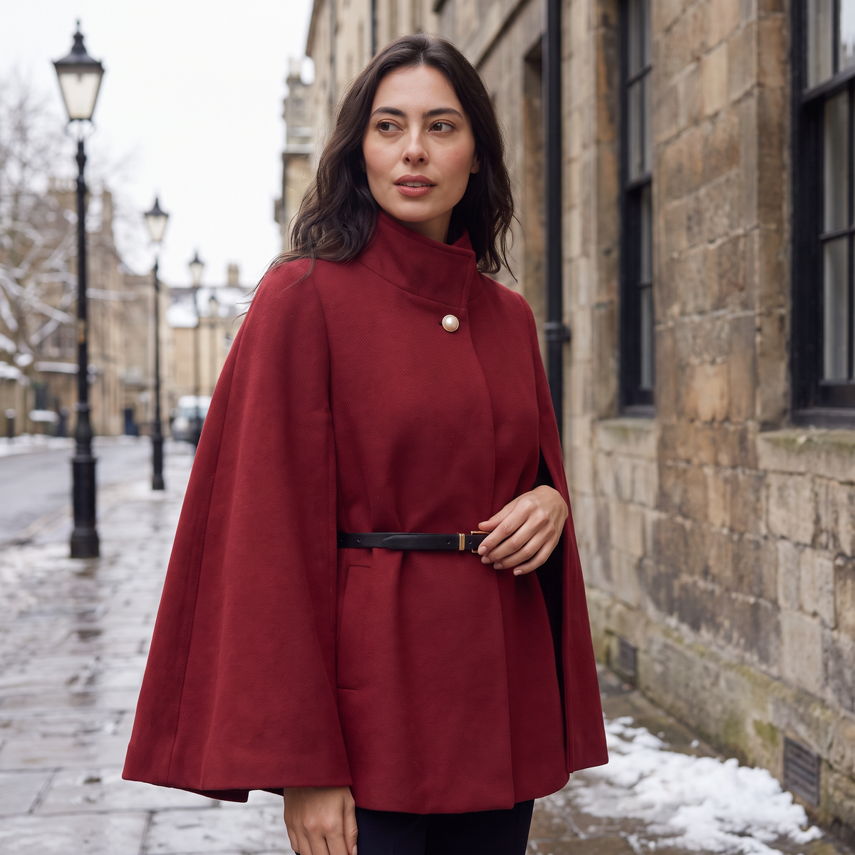 Belted Cloak Coat