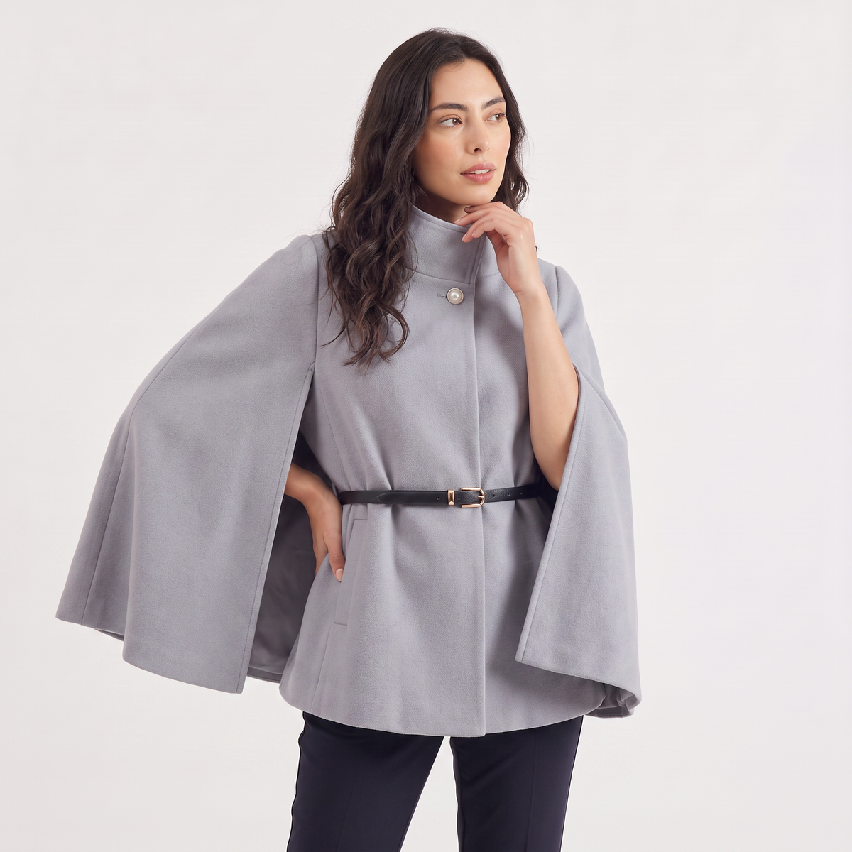 Belted Cloak Coat