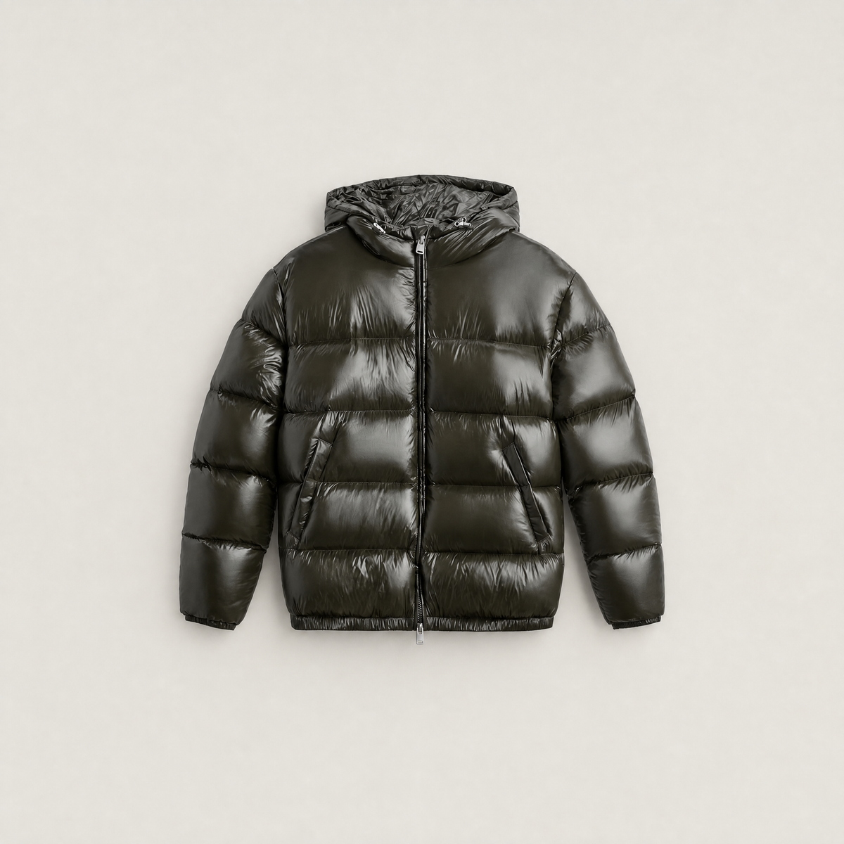 Hooded Glossy Puffer Jacket