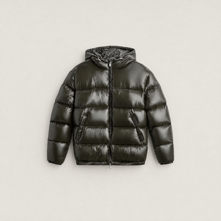 Hooded Glossy Puffer Jacket