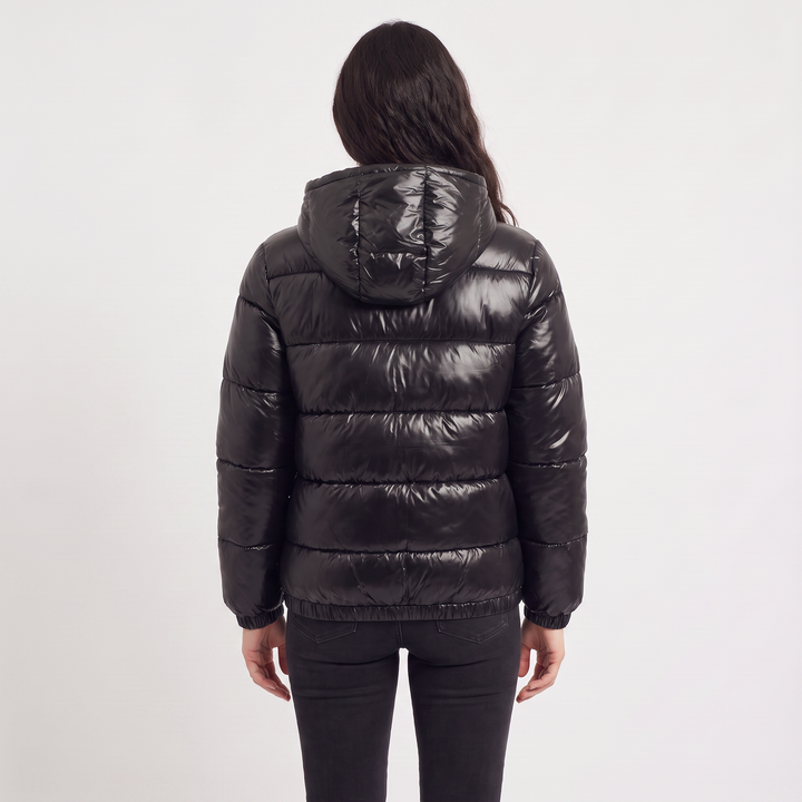 Hooded Glossy Puffer Jacket