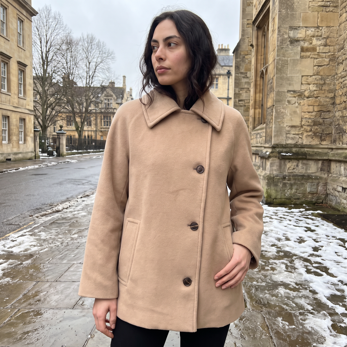 Oversized Wool Blend Coat