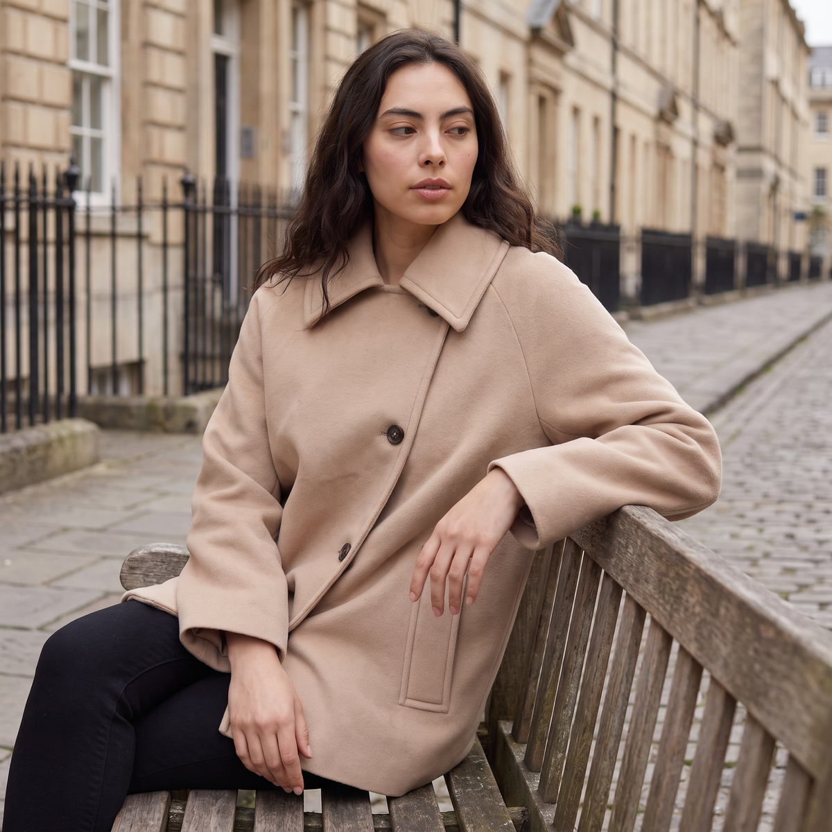 Oversized Wool Blend Coat