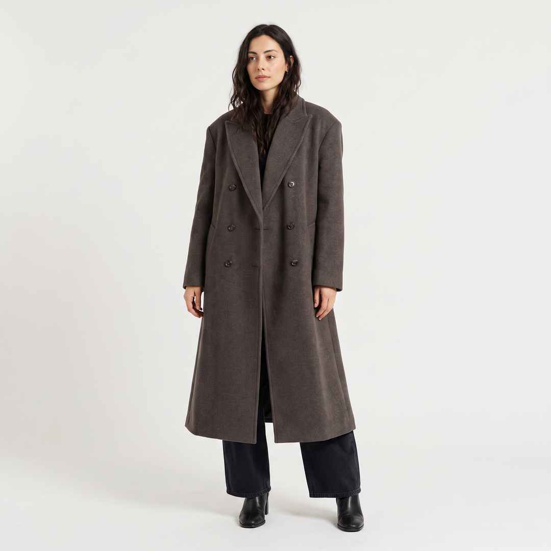 Oversized Double-Breasted Coat