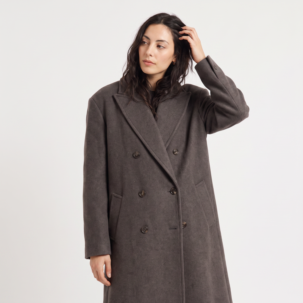 Oversized Double-Breasted Coat
