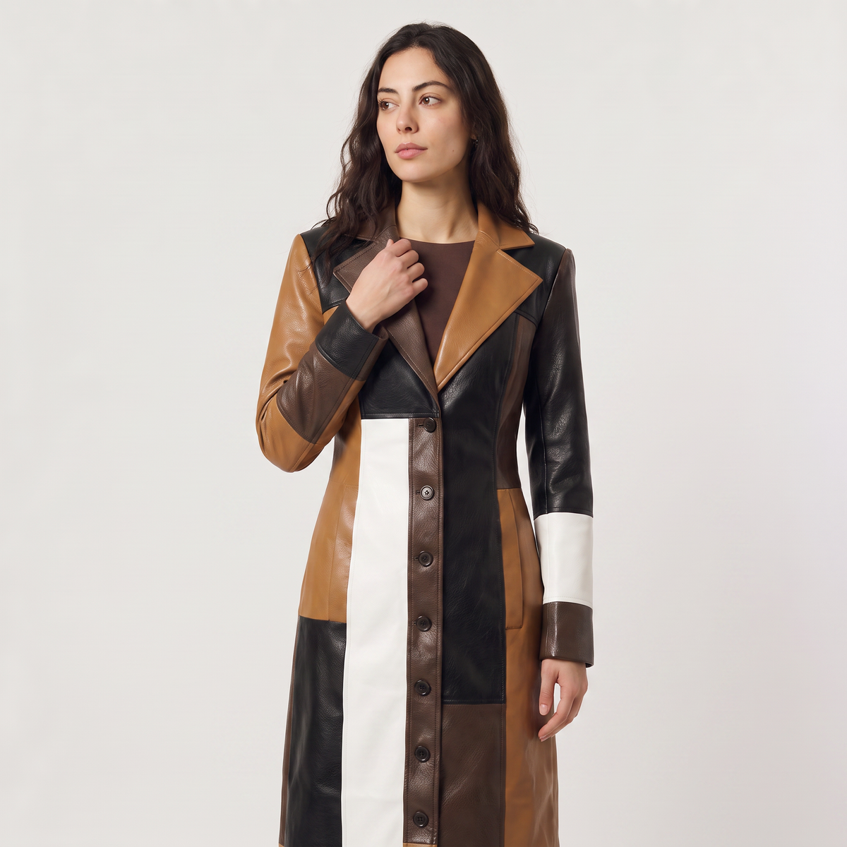 Patchwork Trench Coat