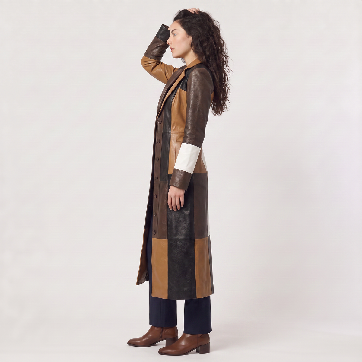 Patchwork Trench Coat