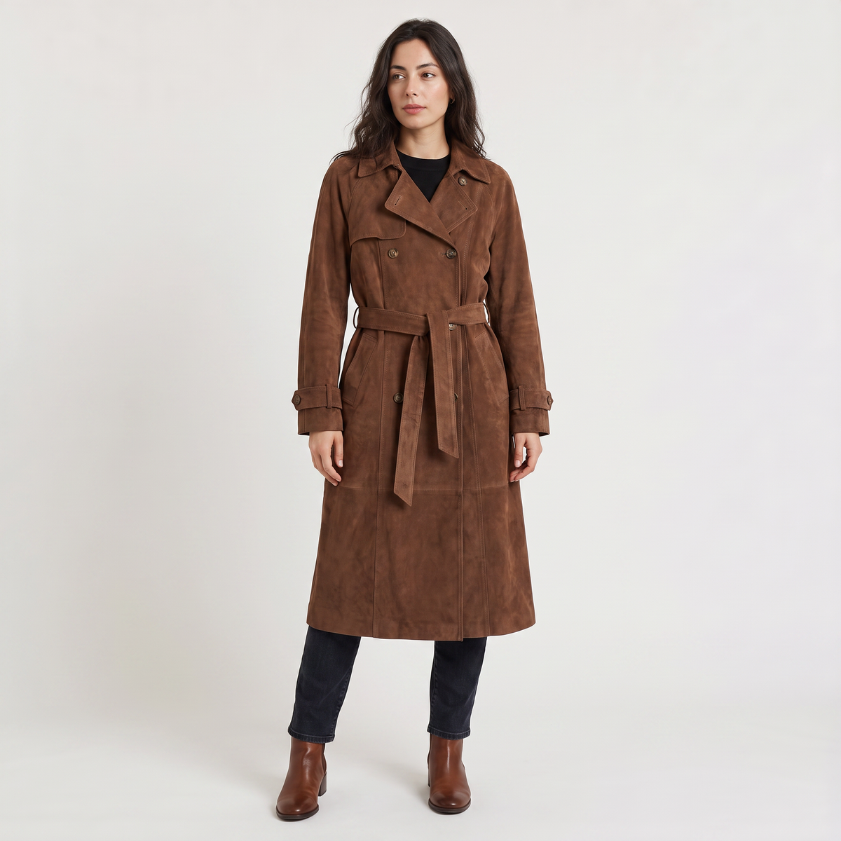 Everyday Suede Trench Coat