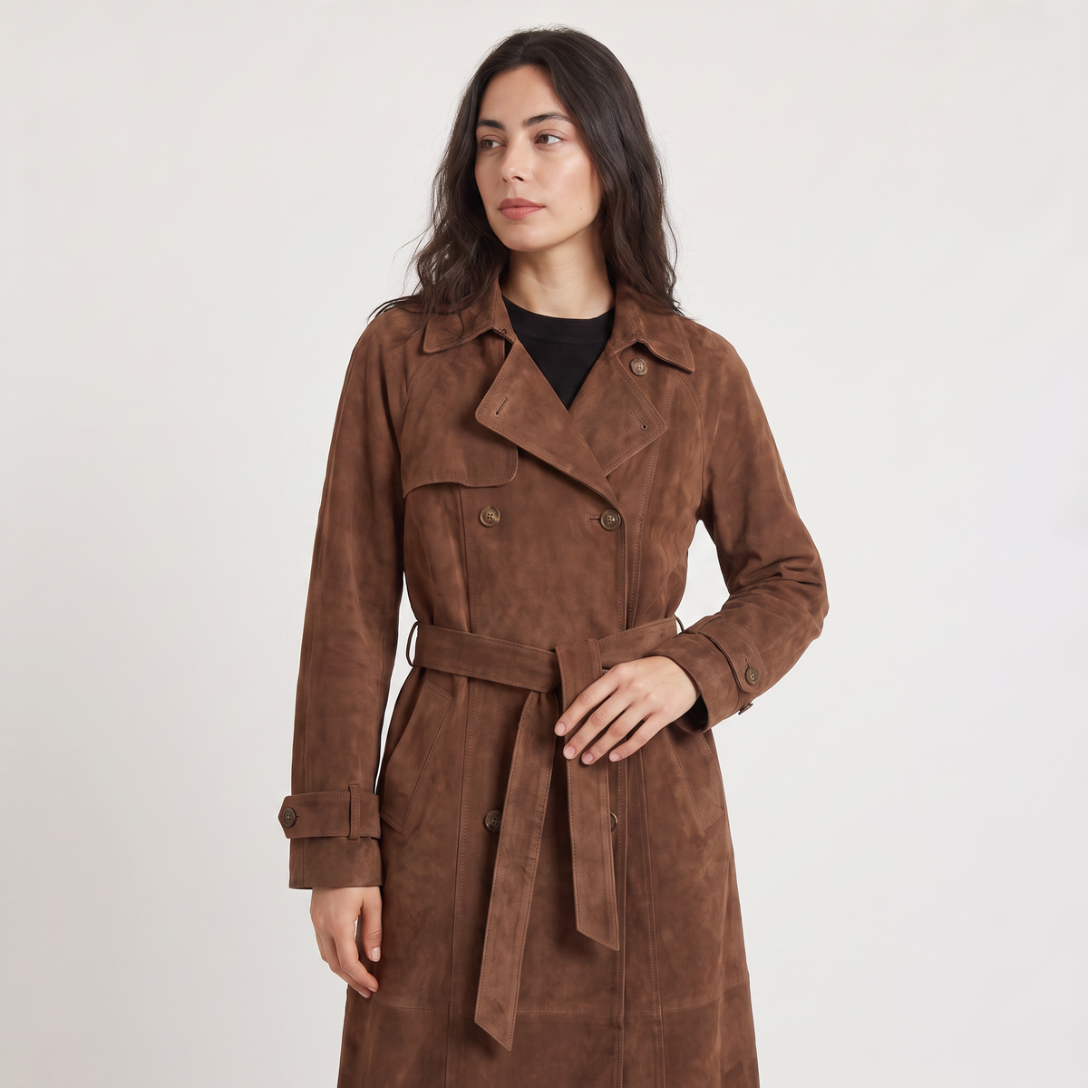 Everyday Suede Trench Coat