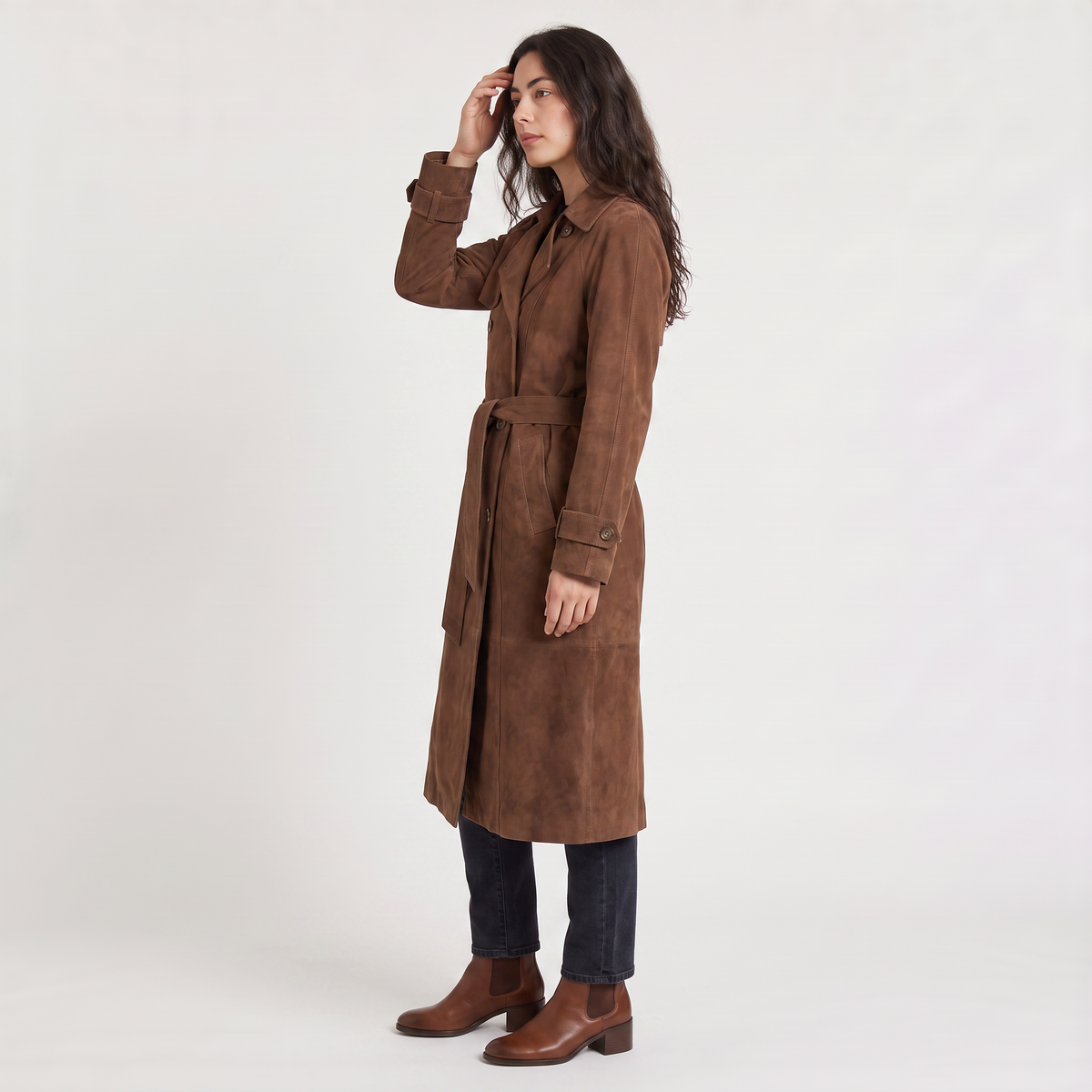 Everyday Suede Trench Coat