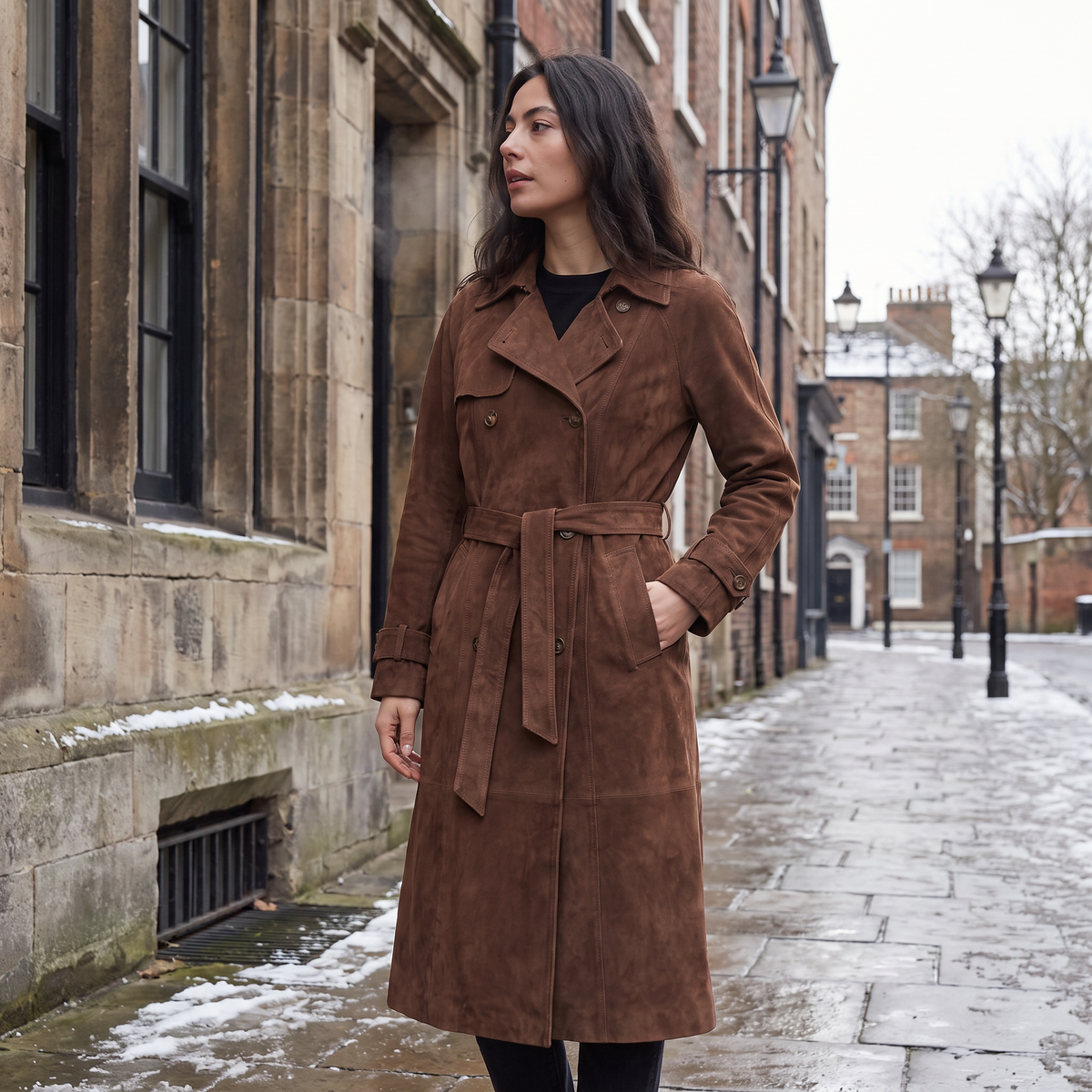 Everyday Suede Trench Coat