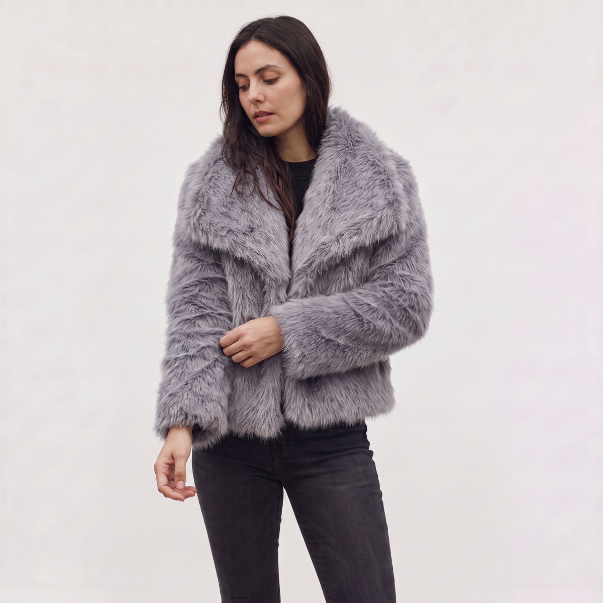 Longline Faux Fur Coat