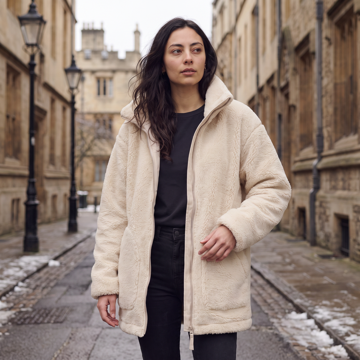 Teddy Fleece Zip-Up Jacket