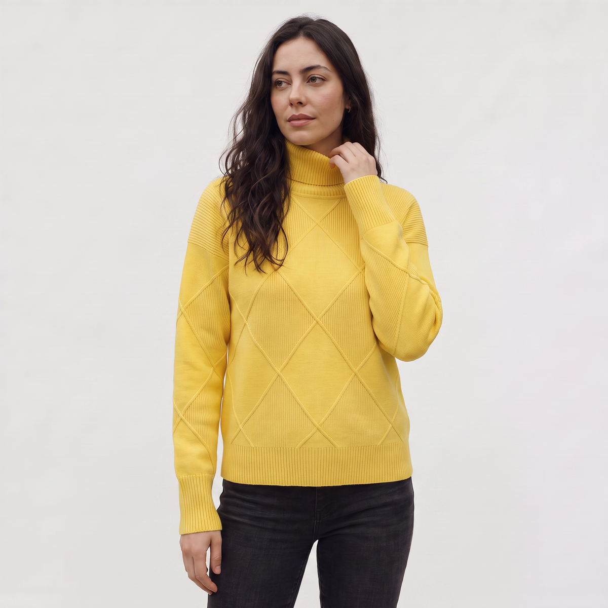 Cable Knit Turtleneck Sweater