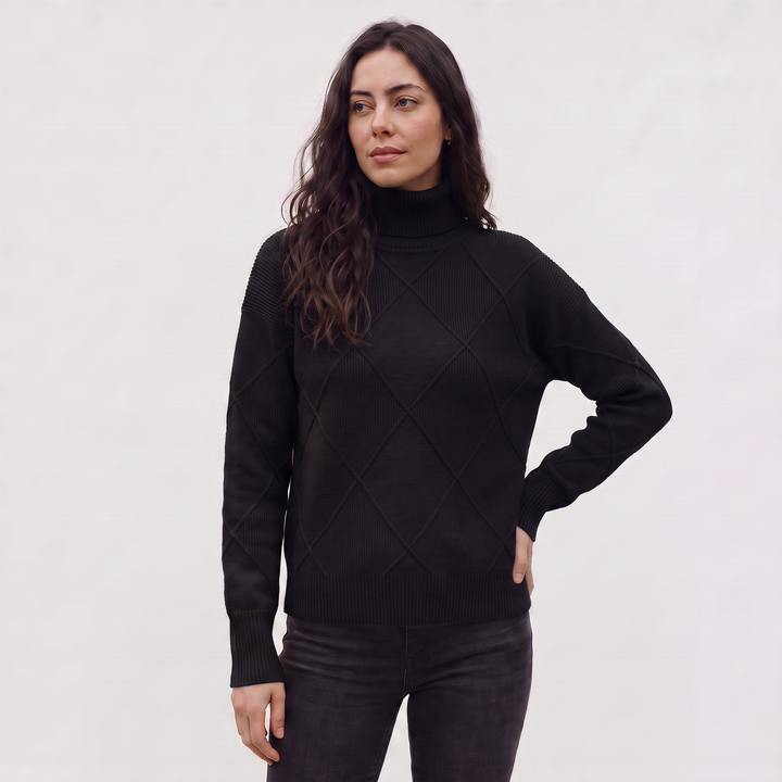 Cable Knit Turtleneck Sweater