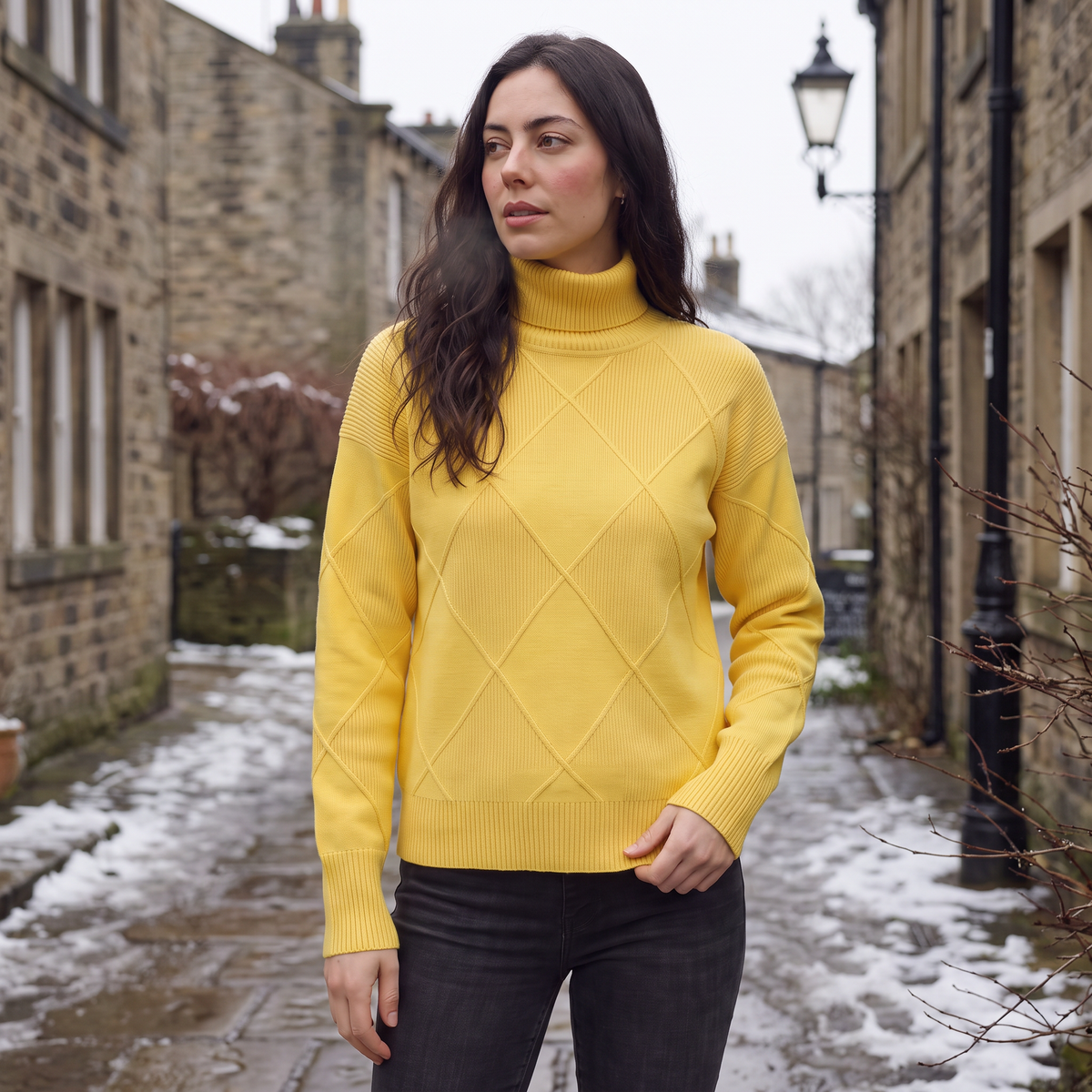 Cable Knit Turtleneck Sweater