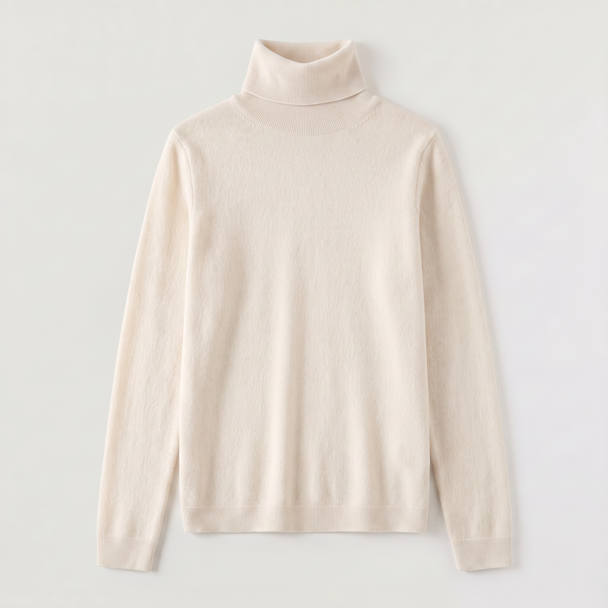 Fine-Knit Turtleneck Sweater