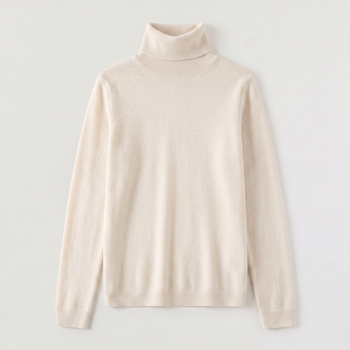 Fine-Knit Turtleneck Sweater