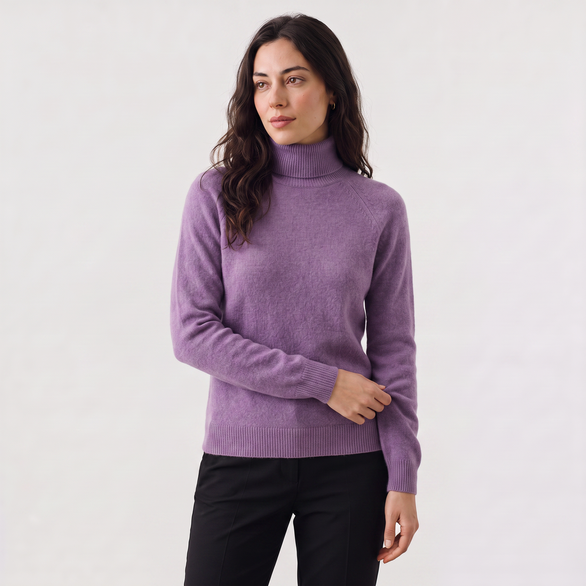 Fine-Knit Turtleneck Sweater
