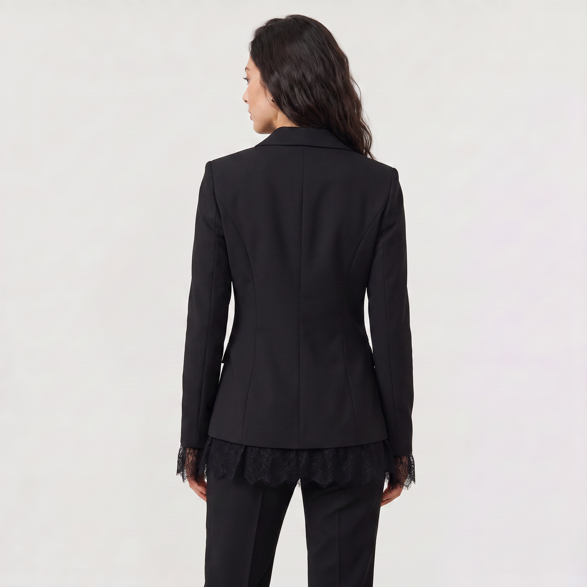 Lace Single-Breasted Blazer