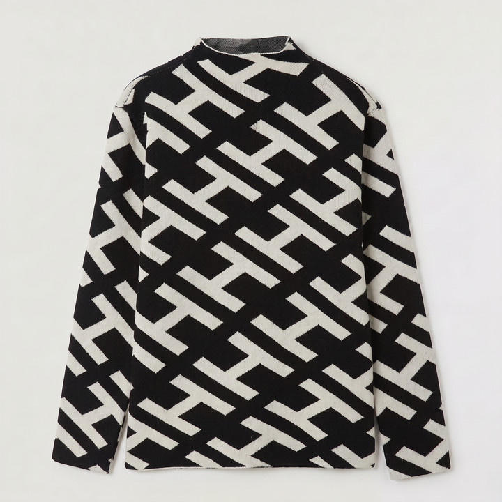 Velvet Knit Turtleneck Sweater