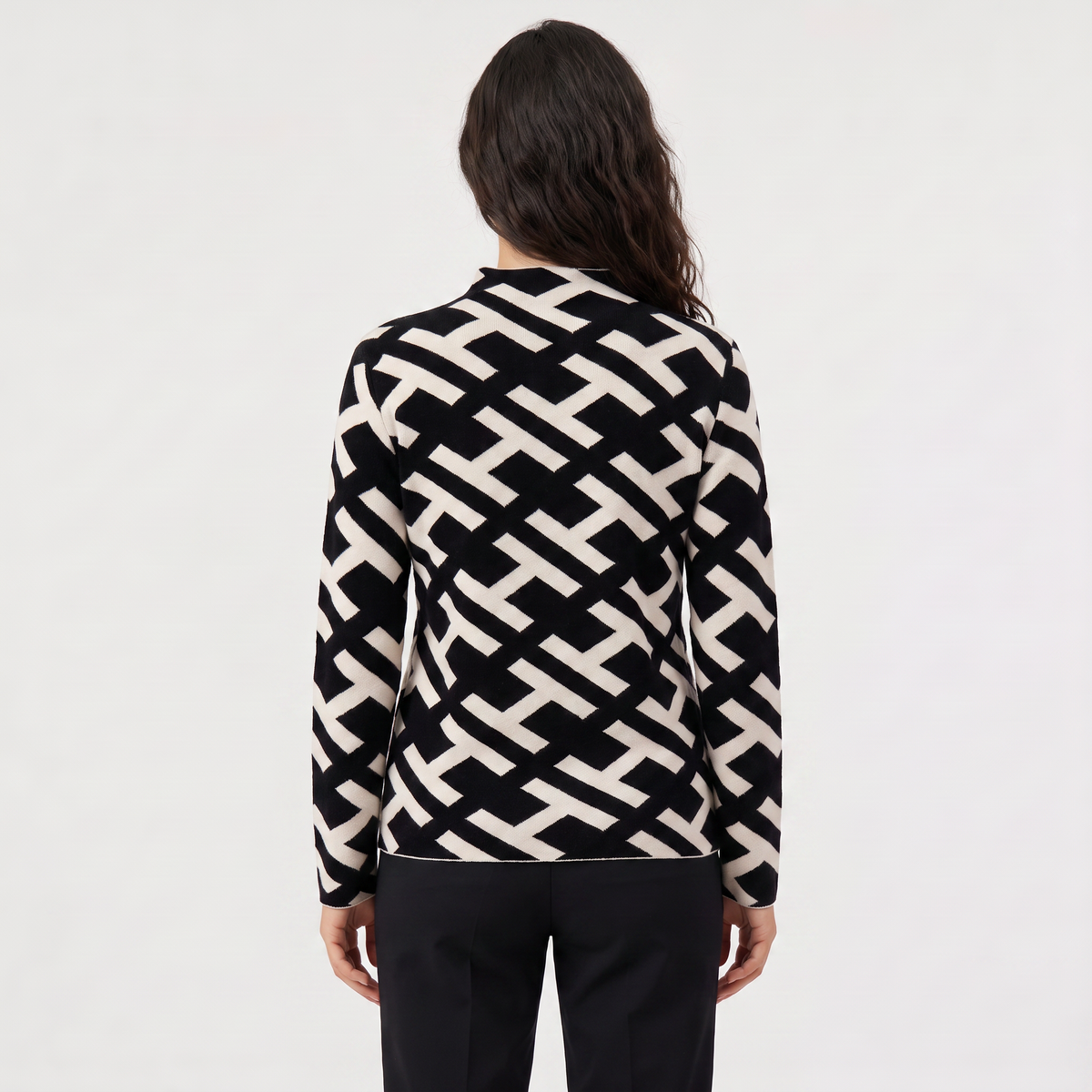 Velvet Knit Turtleneck Sweater
