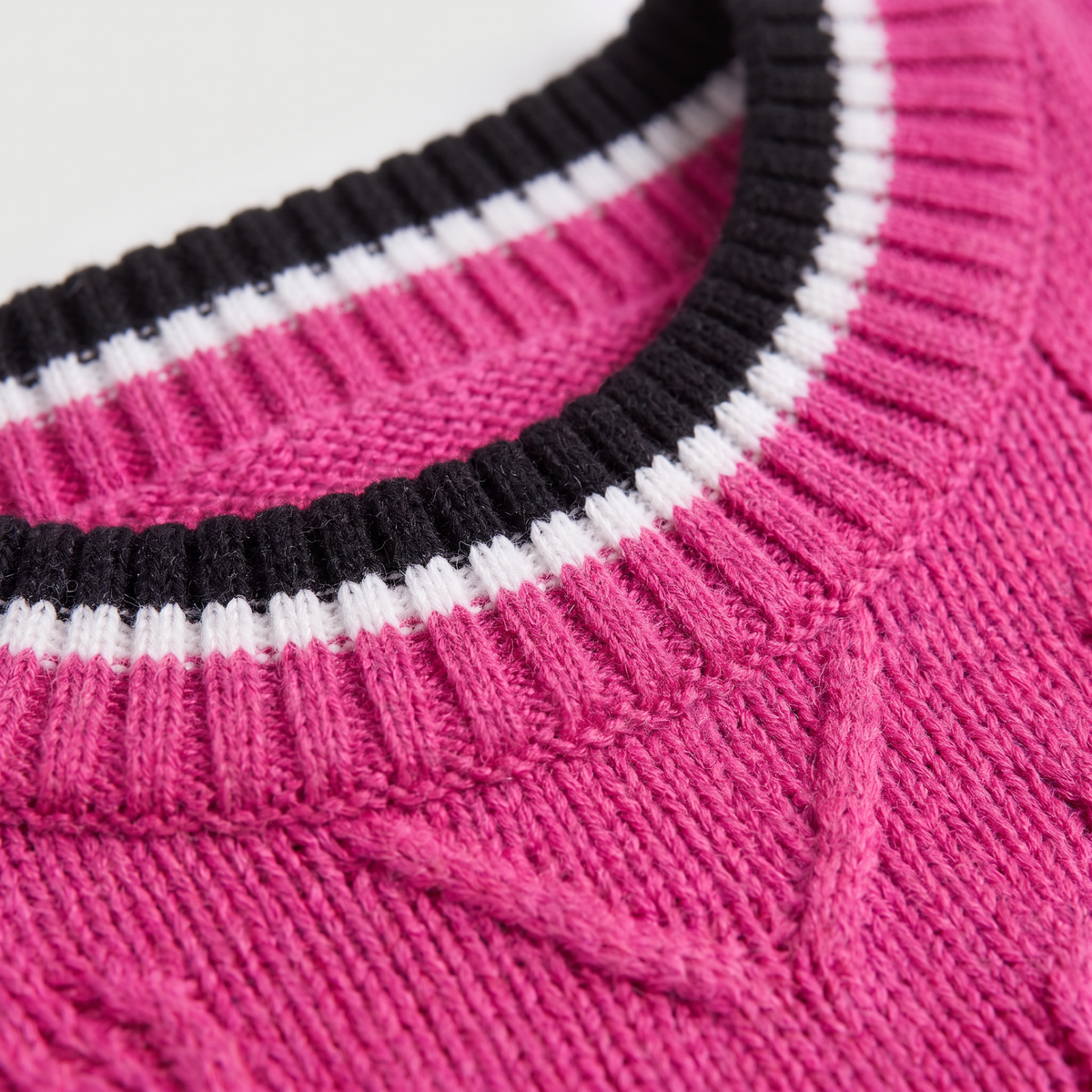 Casual Striped Contrast Knit Sweater