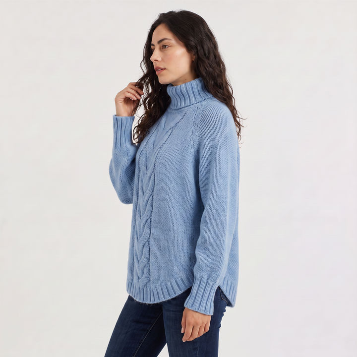Cable Knit Turtleneck Chunky Sweater