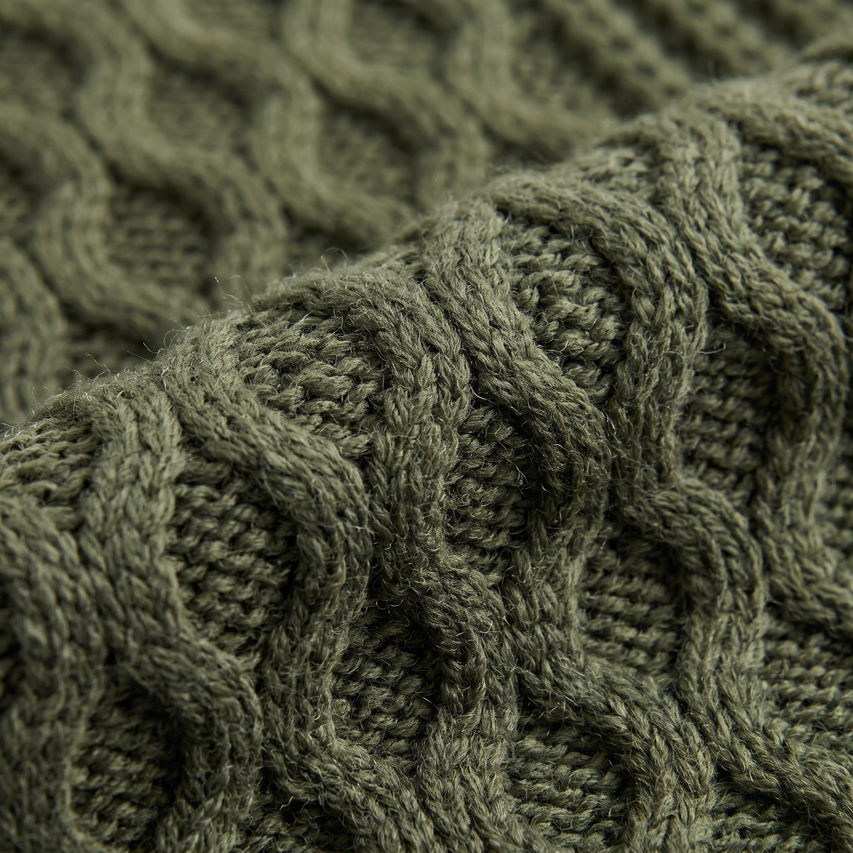 Lantern Sleeve Knit Sweater - Textured Winter Sweater