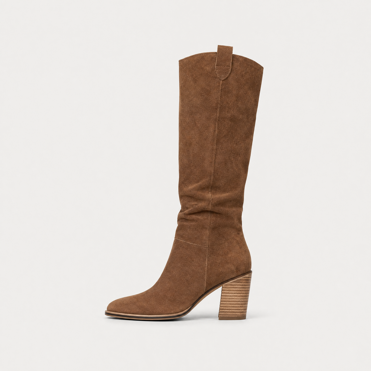 Knee-High Cushioned Leather Boots