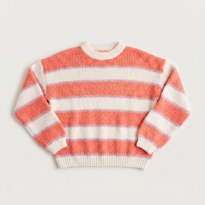 Striped Knit Casual Sweater