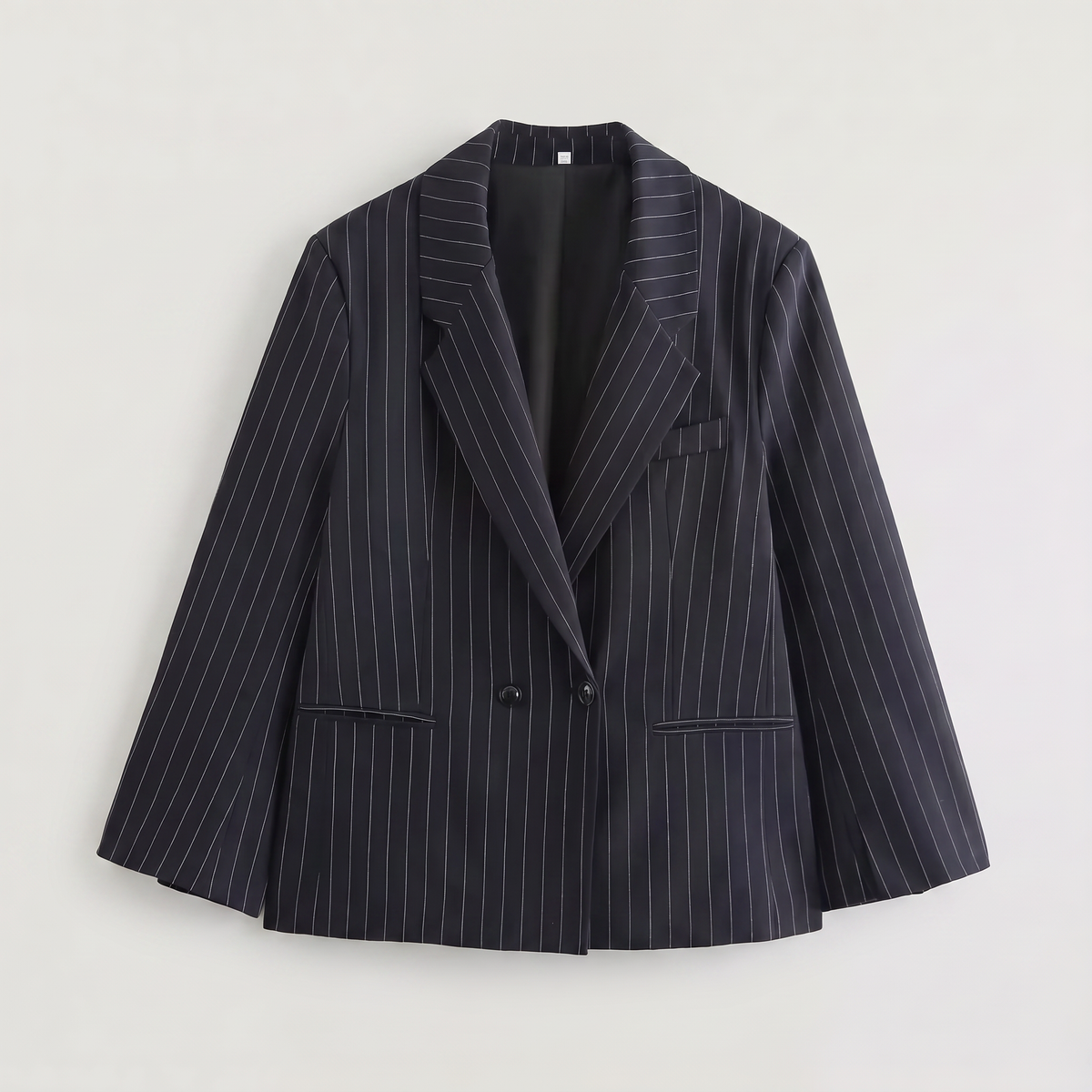 Oversized Boxy Pinstripe Blazer