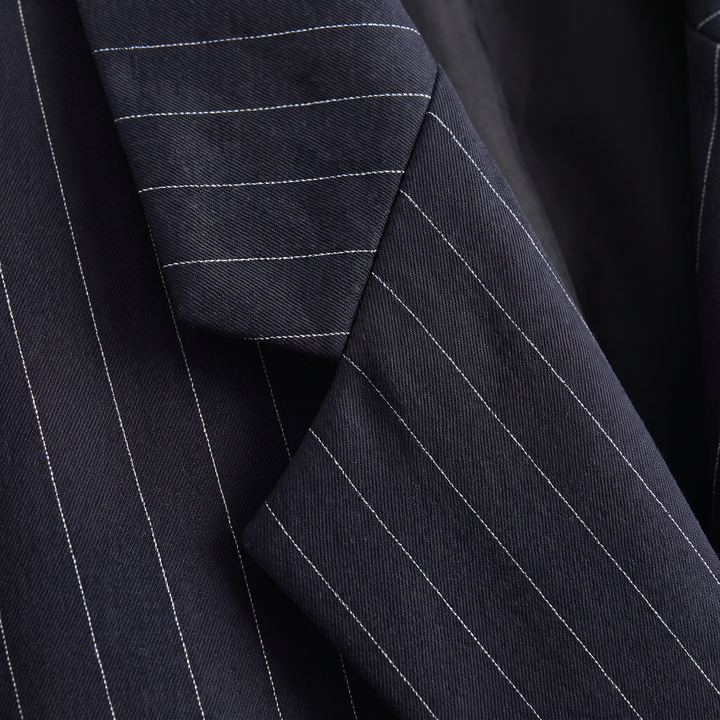 Oversized Boxy Pinstripe Blazer