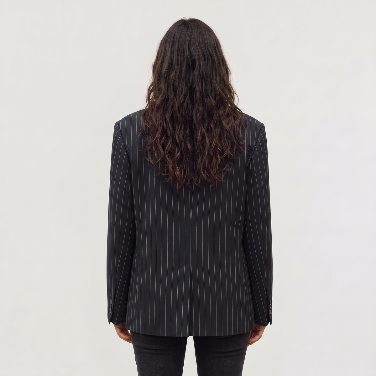 Oversized Boxy Pinstripe Blazer