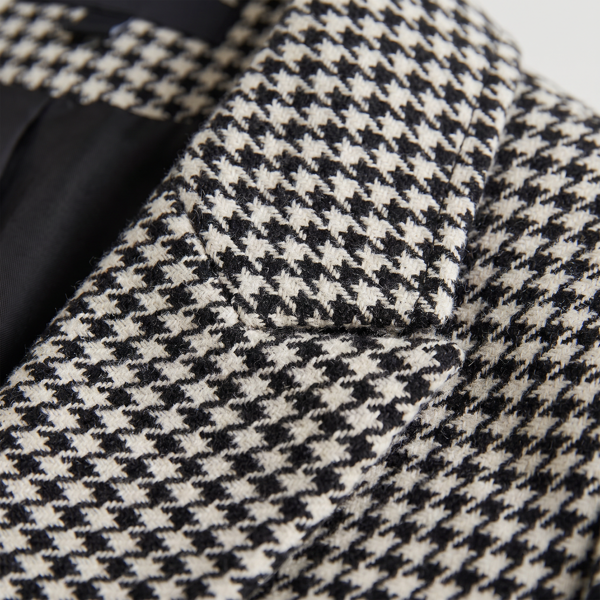 Houndstooth Double-Breasted Blazer