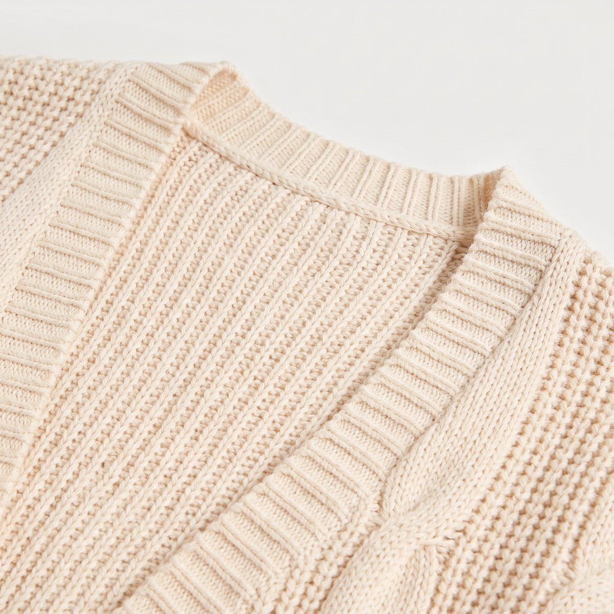 Open Front Oversized Cable Knit Cardigan