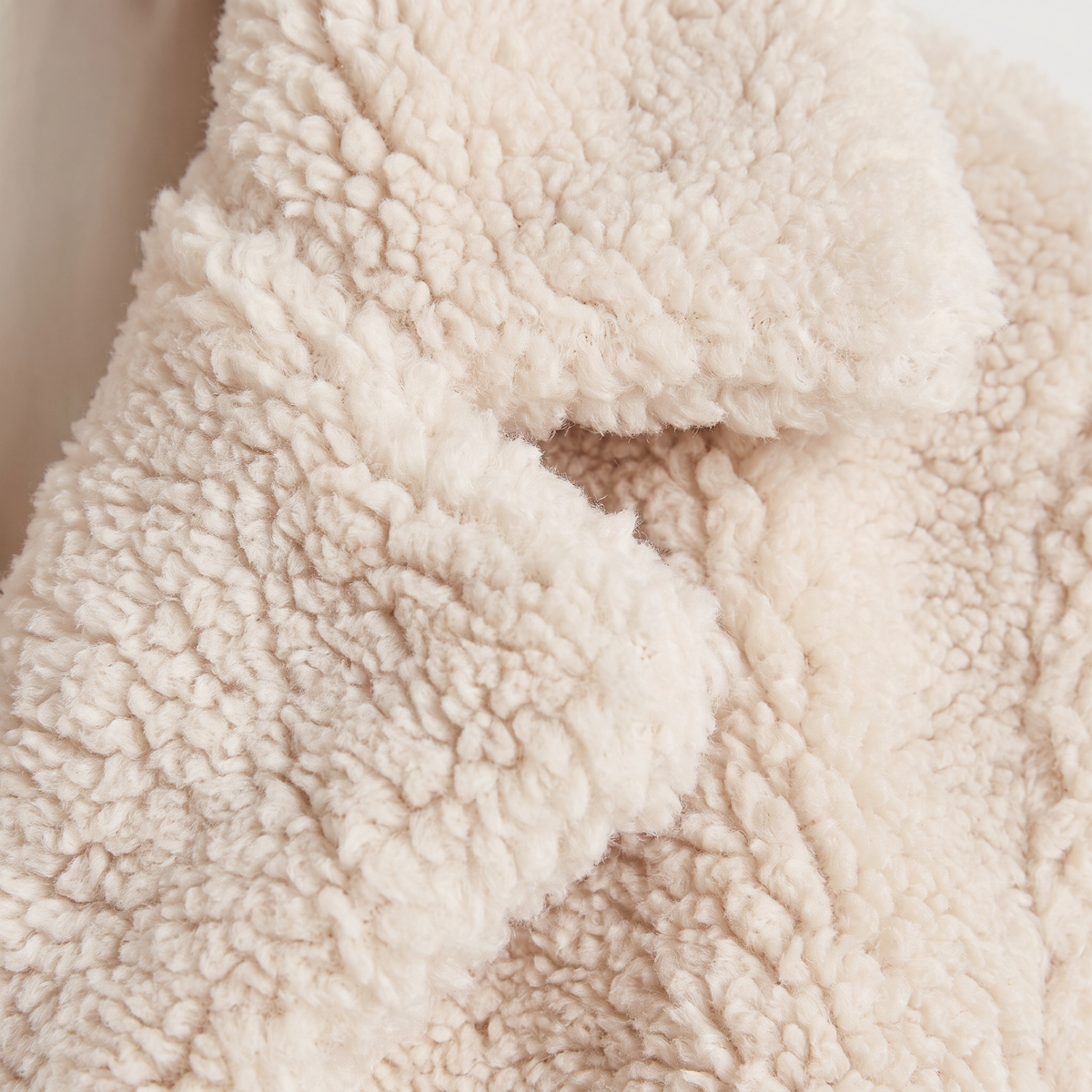 Longline Teddy Coat with Notched Collar
